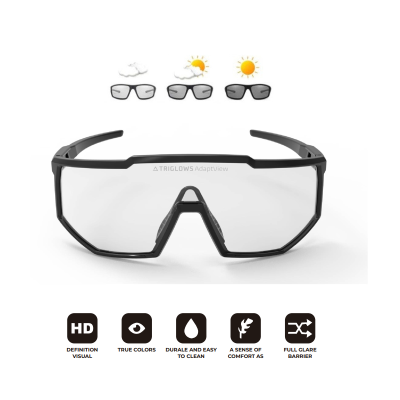 Samozatemnitvena fotokromatska HD športna in kolesarska očala Razzor Vision od spredaj